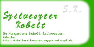 szilveszter kobelt business card